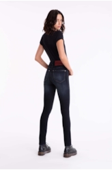 Calça Jeans Techno Hiper Skinny 1766 Lav.Escuro C/ Used