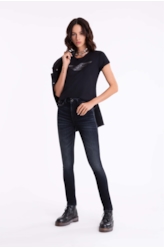 Calça Jeans Techno Hiper Skinny 1766 Lav.Escuro C/ Used
