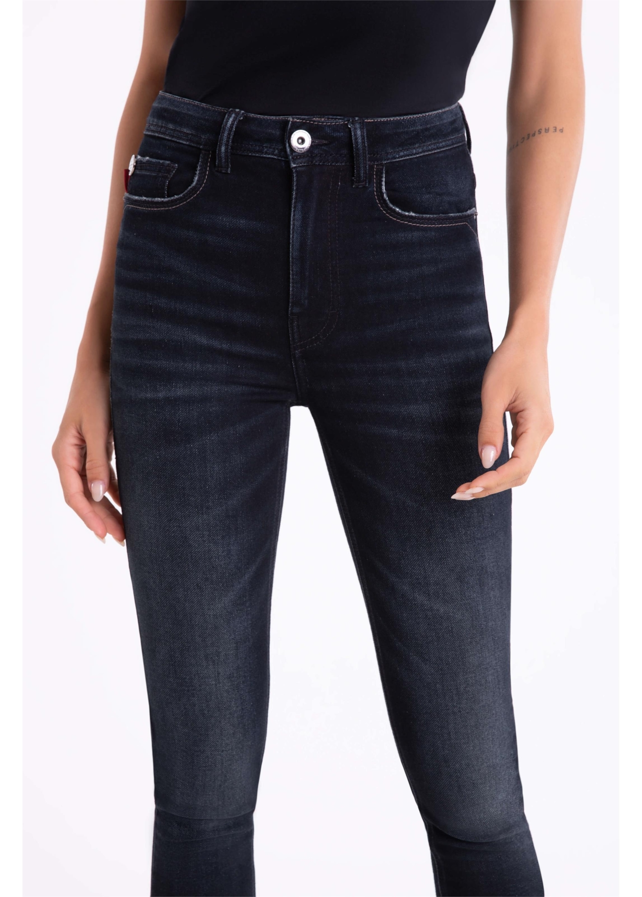 Calça Jeans Techno Hiper Skinny 1766 Lav.Escuro C/ Used