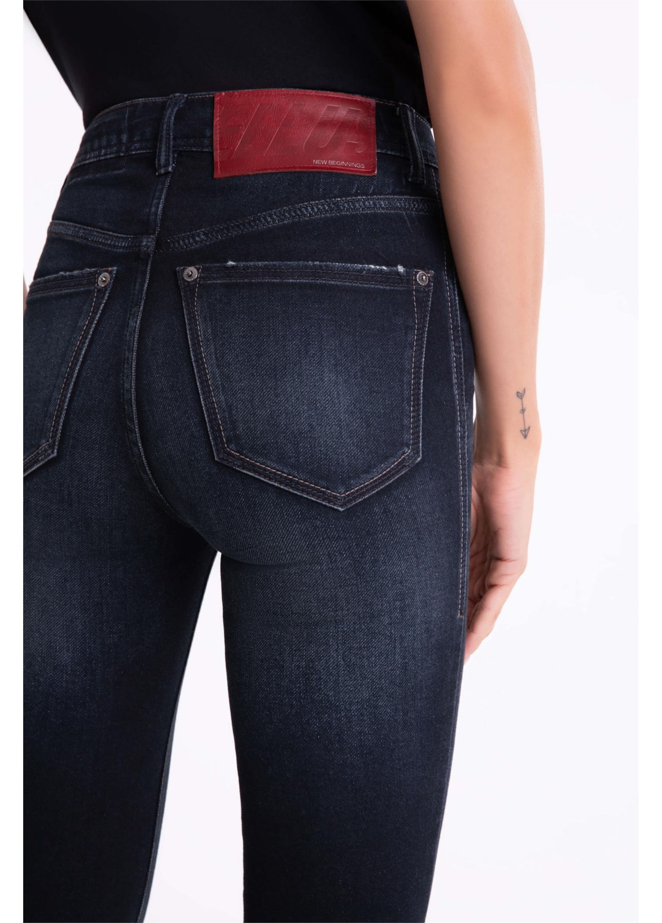 Calça Jeans Techno Hiper Skinny 1766 Lav.Escuro C/ Used