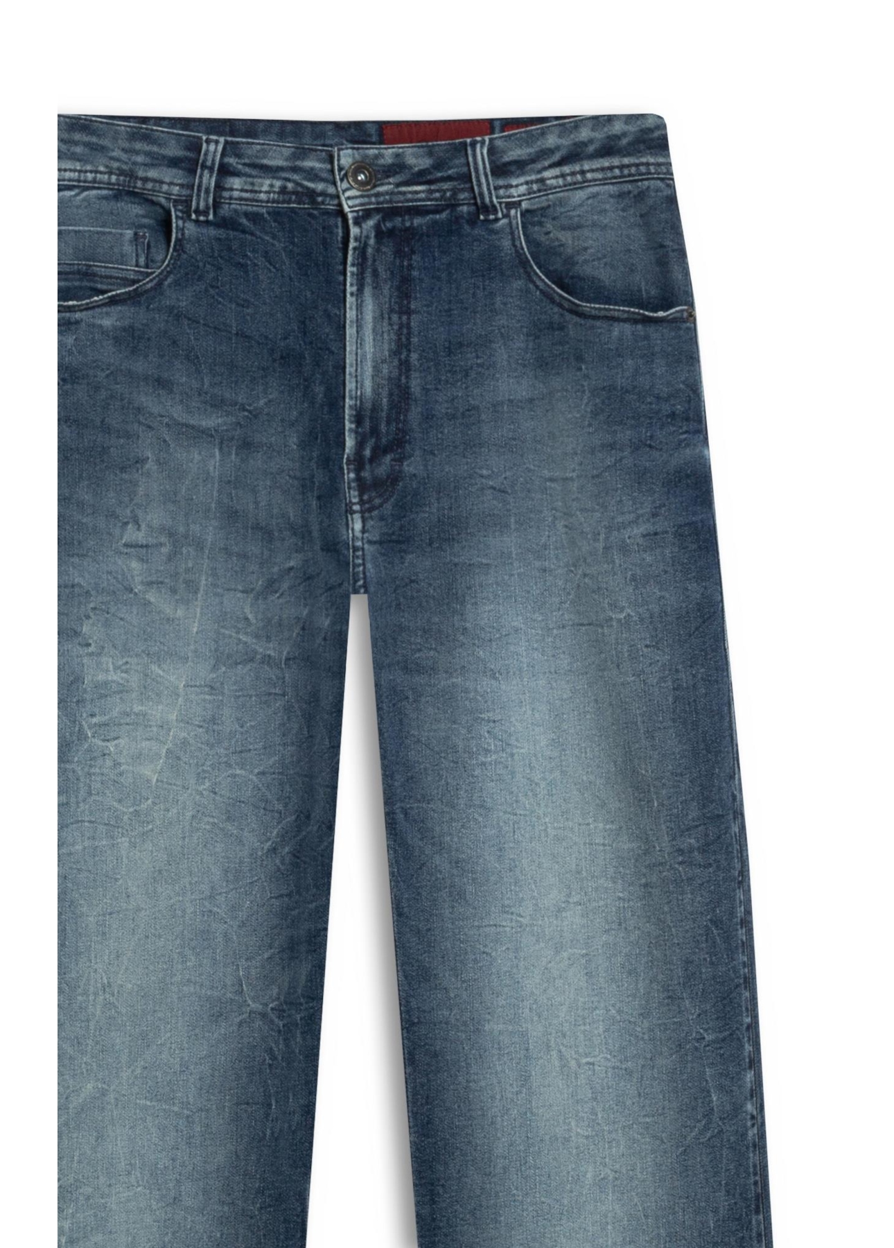 Calça Jeans Turquoise 5 Pockets Lav.Medio C/ Rede