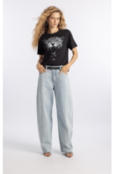 Calça Jeans Vintage Barrel Lav. Claro Total