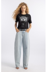 Calça Jeans Vintage Barrel Lav. Claro Total