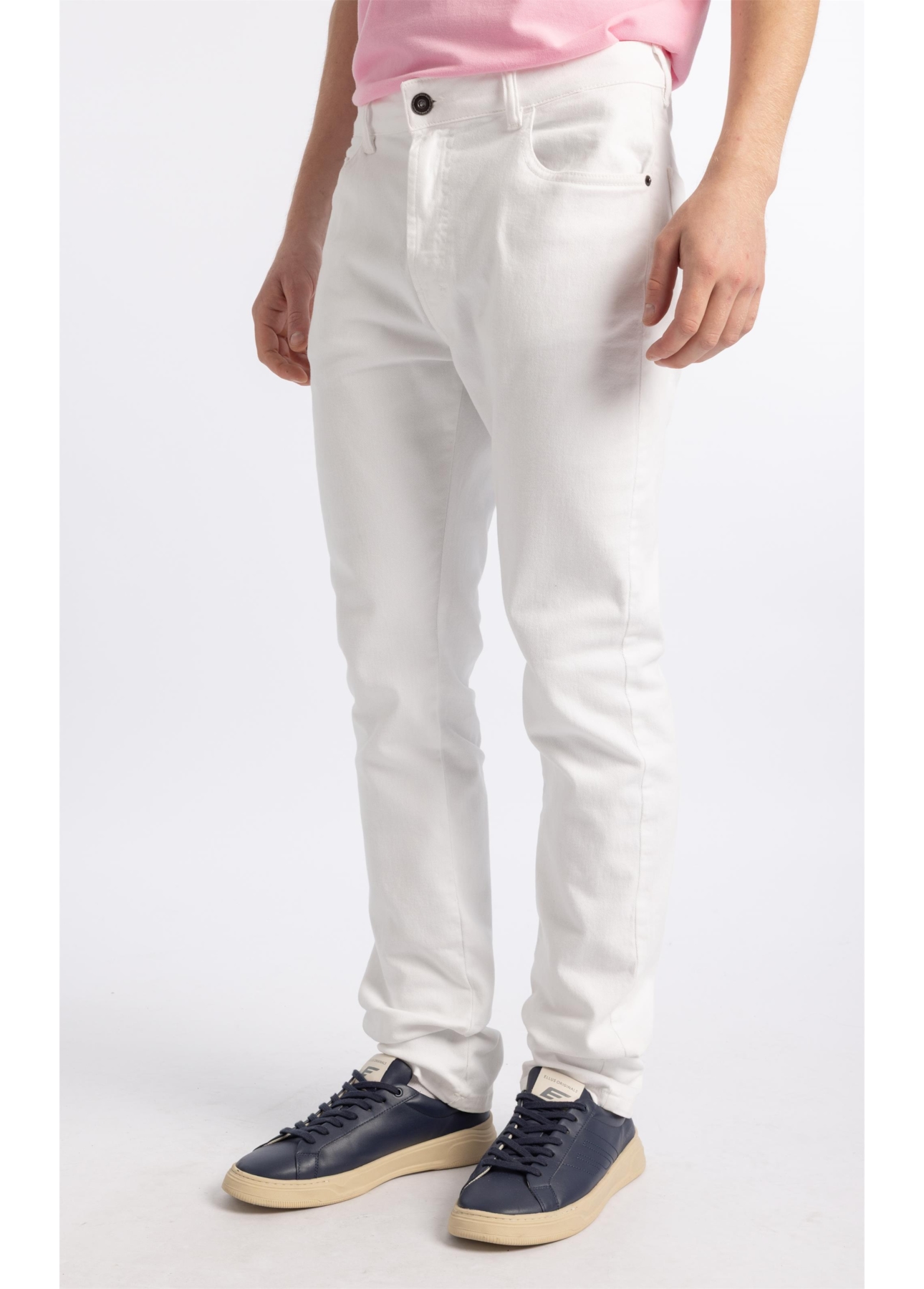 Calça Jeans Vintage Color Slim Branco
