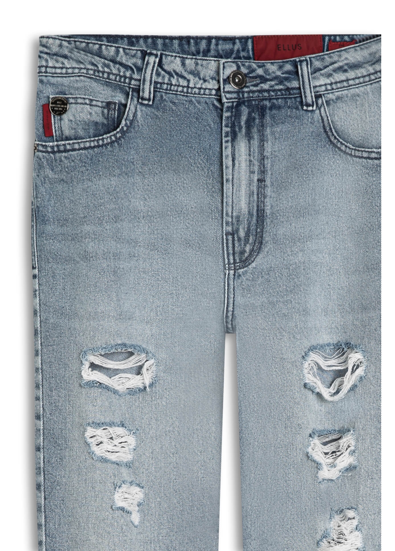 Calça Jeans Vintage Denim Gigi Destroyer 1460 Lav.Claro C/Puidos
