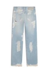 Calça Jeans Vintage Denim Ii Reta Et. Ilhós 1945 - Lav. Claro C/ Mati