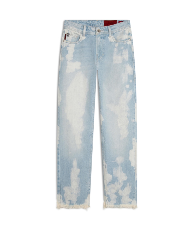 Calça Jeans Vintage Denim Ii Reta Et. Ilhós 1945 - Lav. Claro C/ Mati