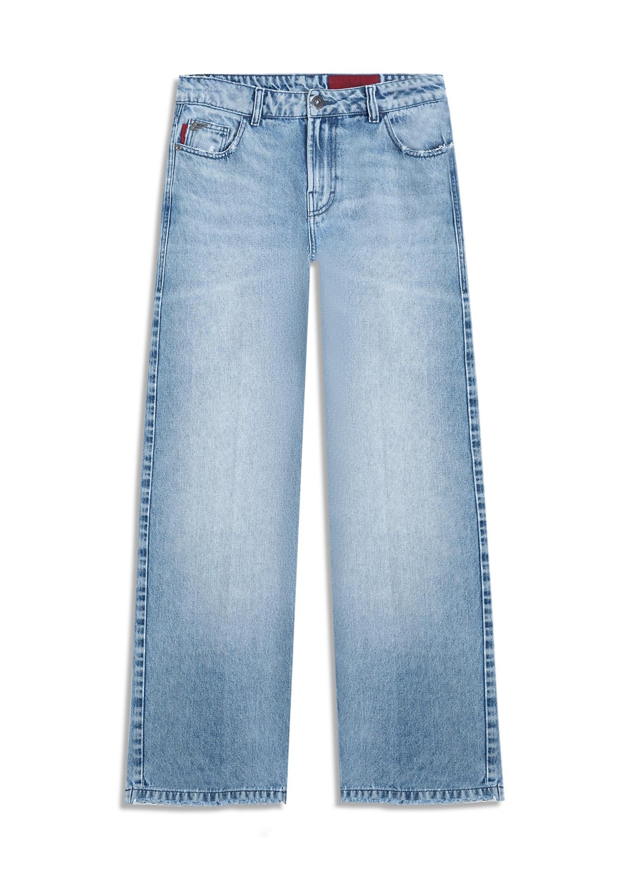 Calça Jeans Vintage Denim (Wide) 5 Pockets Lav.Claro C/Used