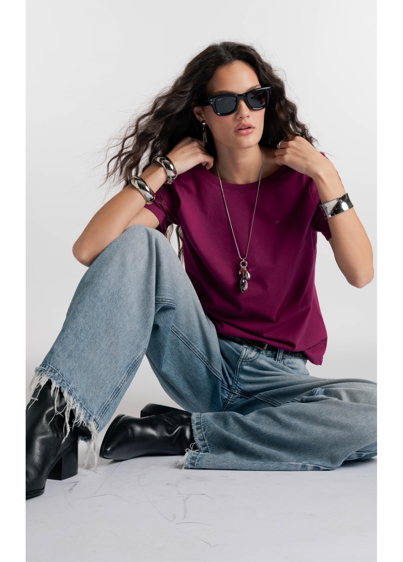 Calça Jeans Vintage Denim Wide Lav.Claro