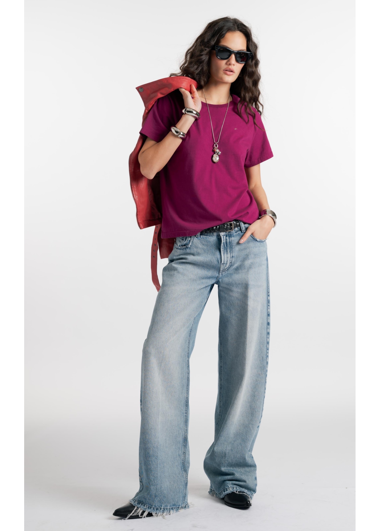 Calça Jeans Vintage Denim Wide Lav.Claro