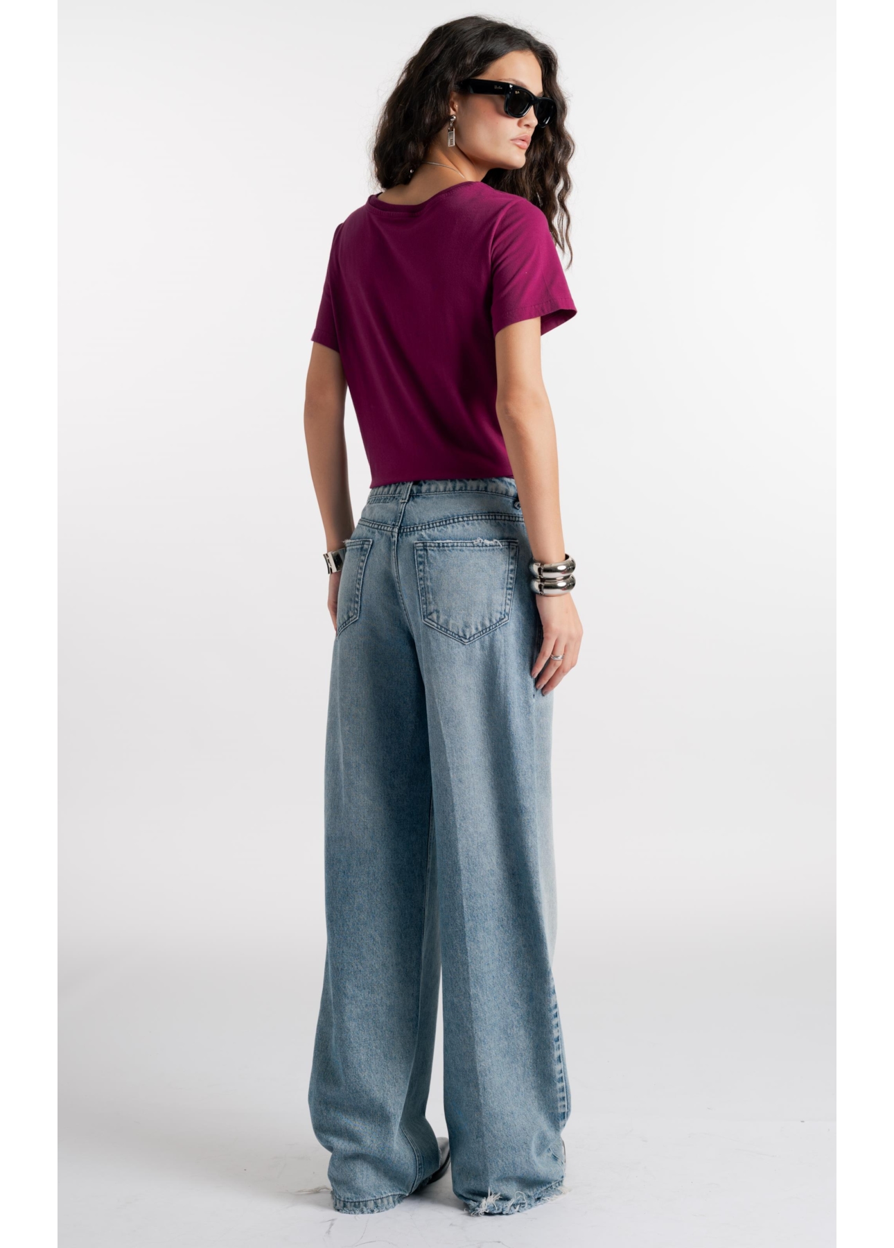 Calça Jeans Vintage Denim Wide Lav.Claro