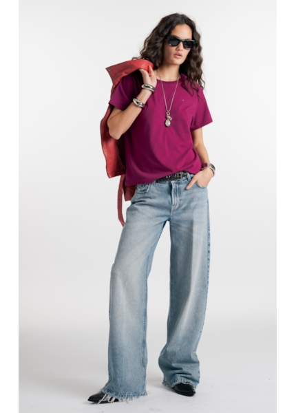 Calça Jeans Vintage Denim Wide Lav.Claro