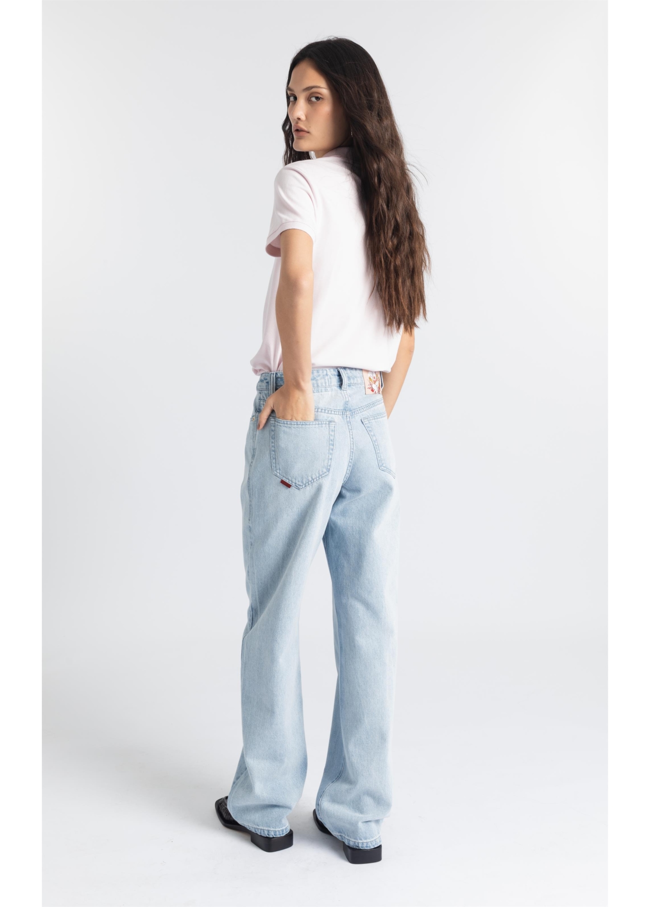 Calça Jeans Vintage Reta Lav.Gisele Claro Total