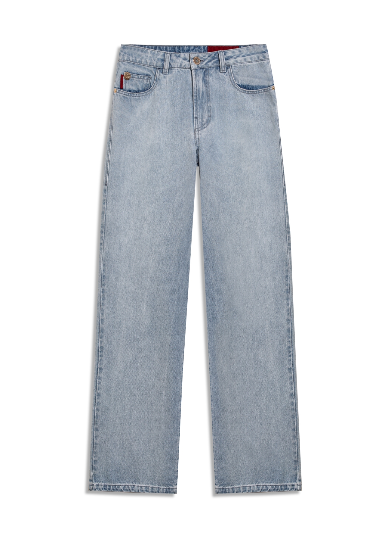 Calça Jeans Vintage Reta Lav.Gisele Claro Total