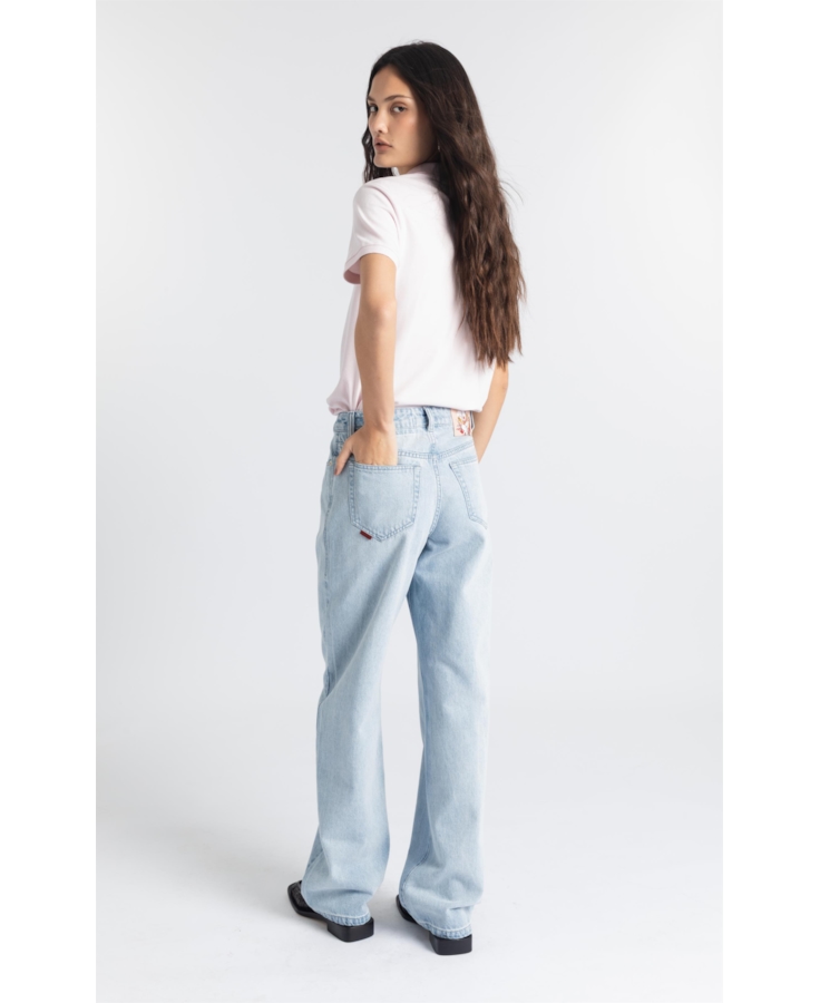 Calça Jeans Vintage Reta Lav.Gisele Claro Total