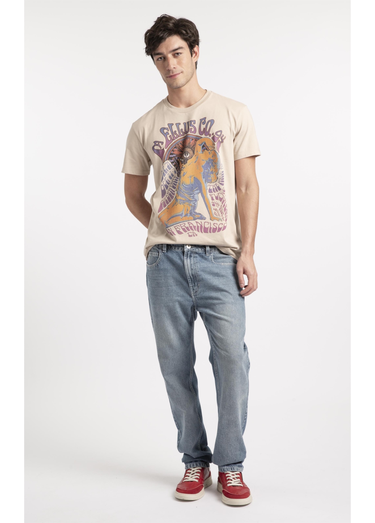 Calça Jeans Vintage Slim Lav. Claro C/Used