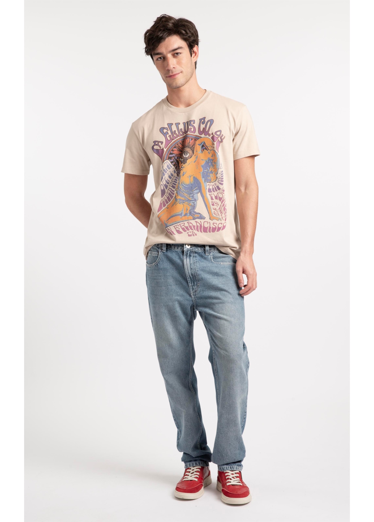 Calça Jeans Vintage Slim Lav. Claro C/Used