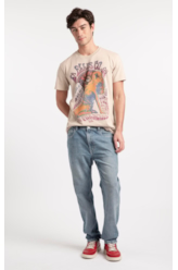 Calça Jeans Vintage Slim Lav. Claro C/Used