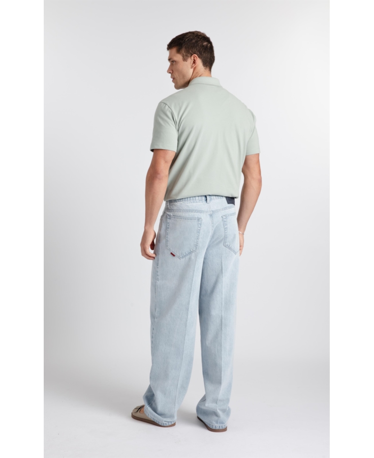 Calça Jeans Vintage Wide Lav. Claro Total