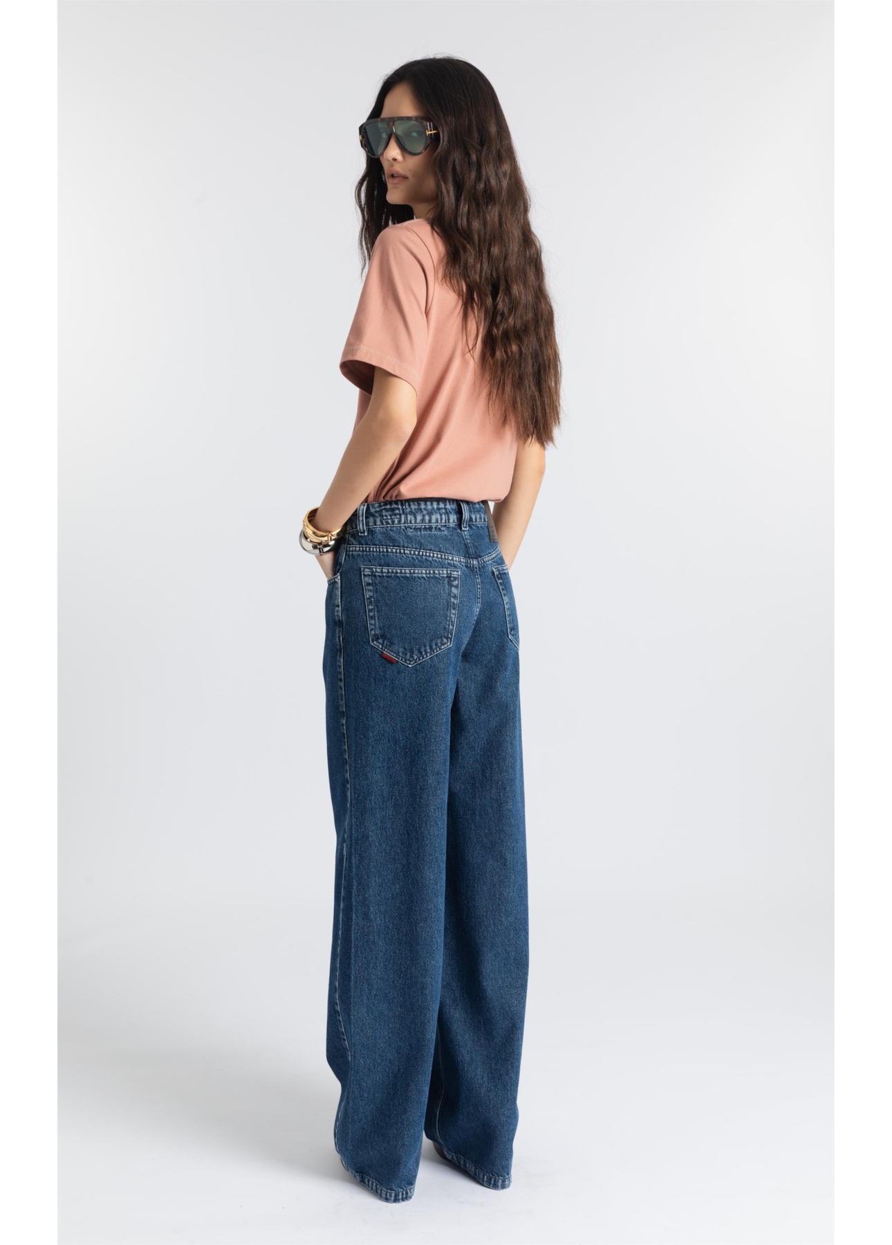 Calça Jeans Vintage  Wide Leg Lav.Gisele Médio Total