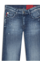 Calça Jeans Visco Indigo Elastic 1884-Lav.Escuro C/Puidos
