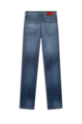 Calça Jeans Visco Indigo Elastic 1884-Lav.Escuro C/Puidos