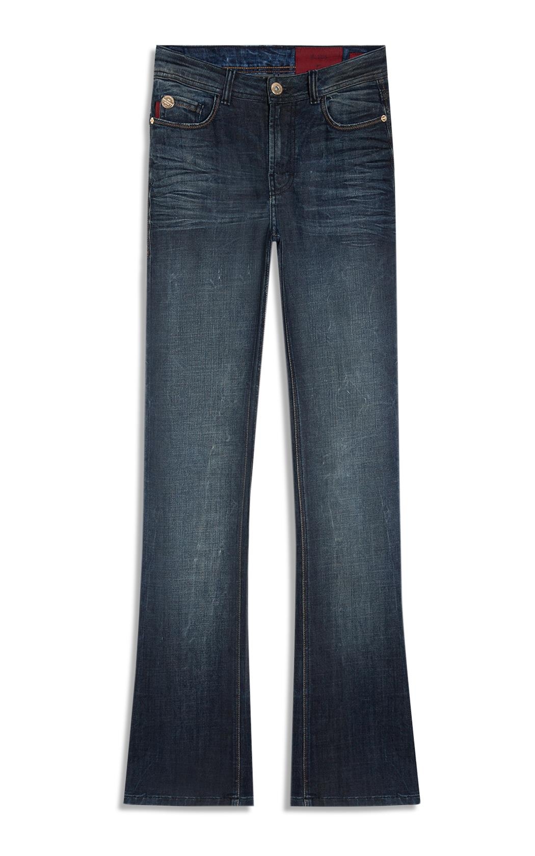 Calça Visco Indigo Elastic Ellus Lav. Escuro C/ Puidos