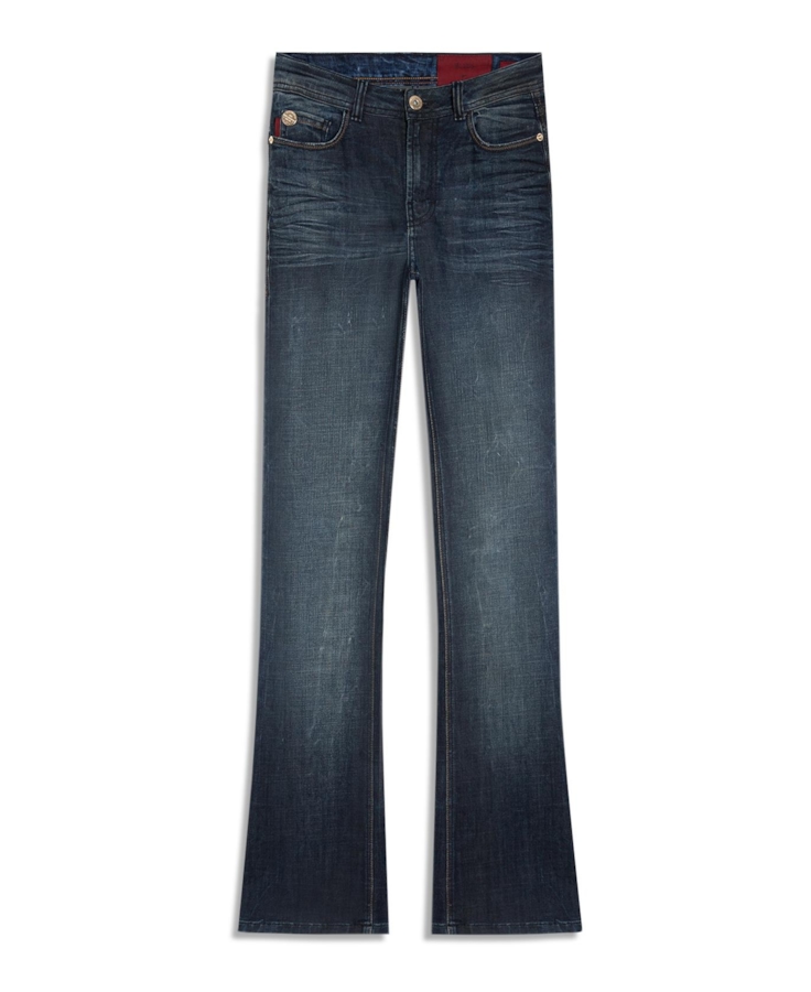 Calça Jeans Visco Indigo Elastic (Boot Cut) Filigran Lav. Escuro Com 3d