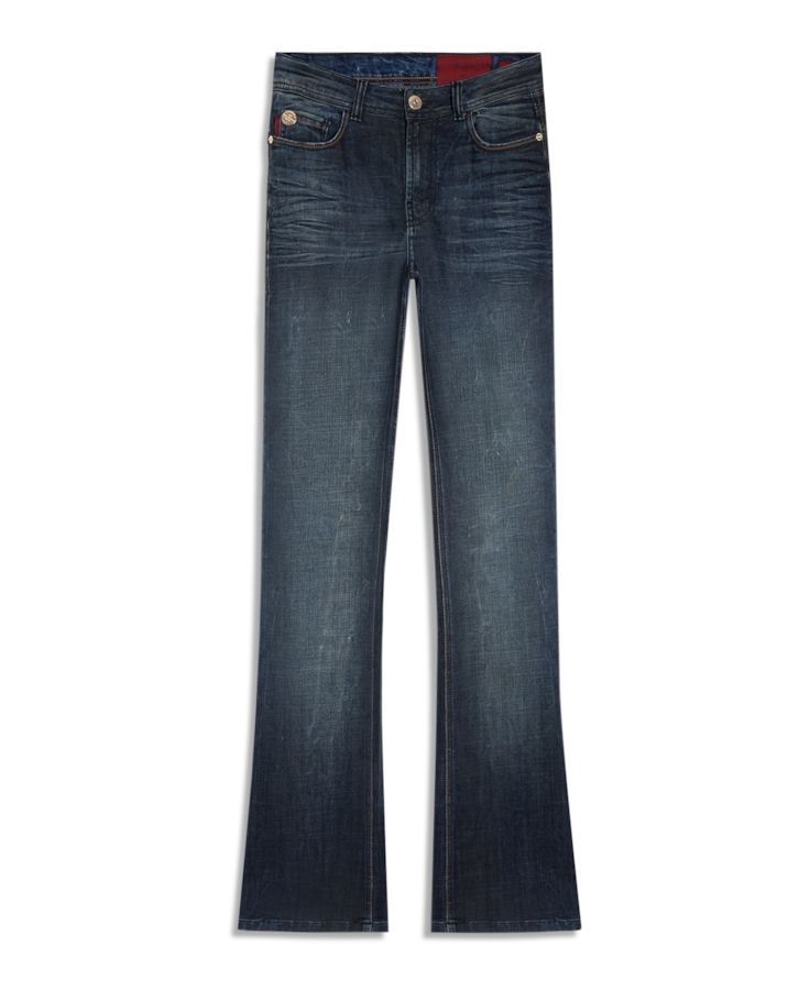 Calça Jeans Visco Indigo Elastic (Boot Cut) Filigran Lav. Escuro Com 3d