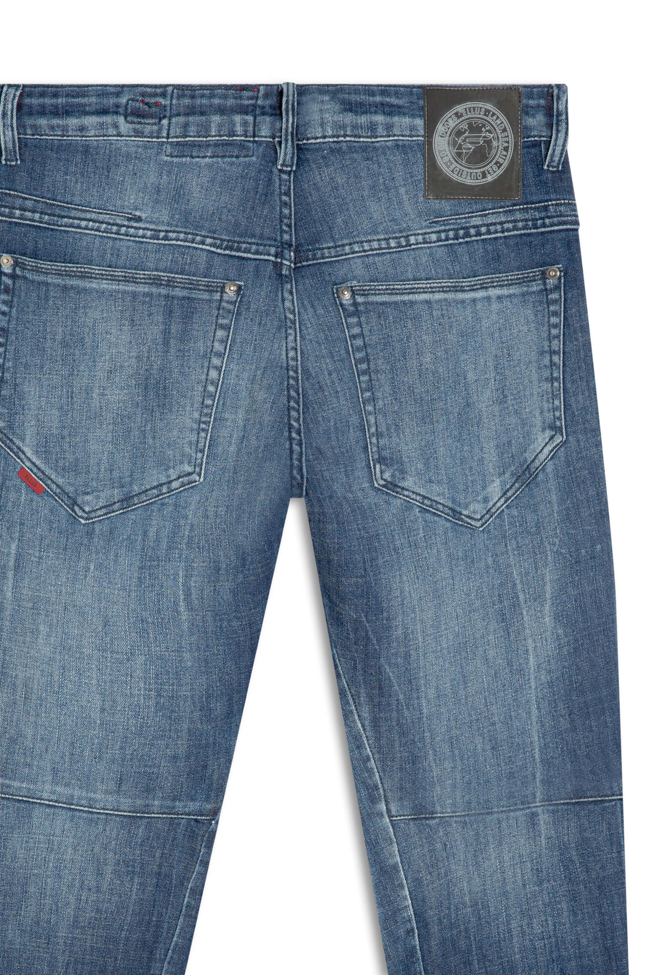 Calça Jeans Visco Indigo Elastic Motorcycle Lav. Escuro C/ Tie Dye