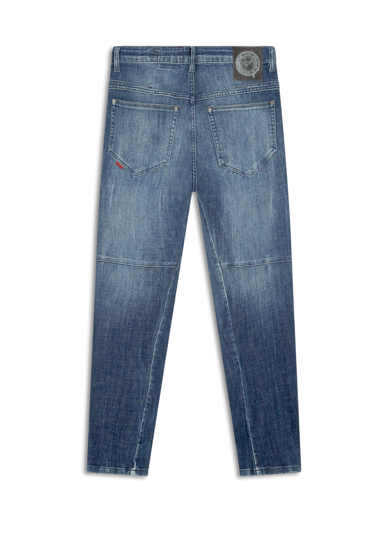 Calça Jeans Visco Indigo Elastic Motorcycle Lav. Escuro C/ Tie Dye