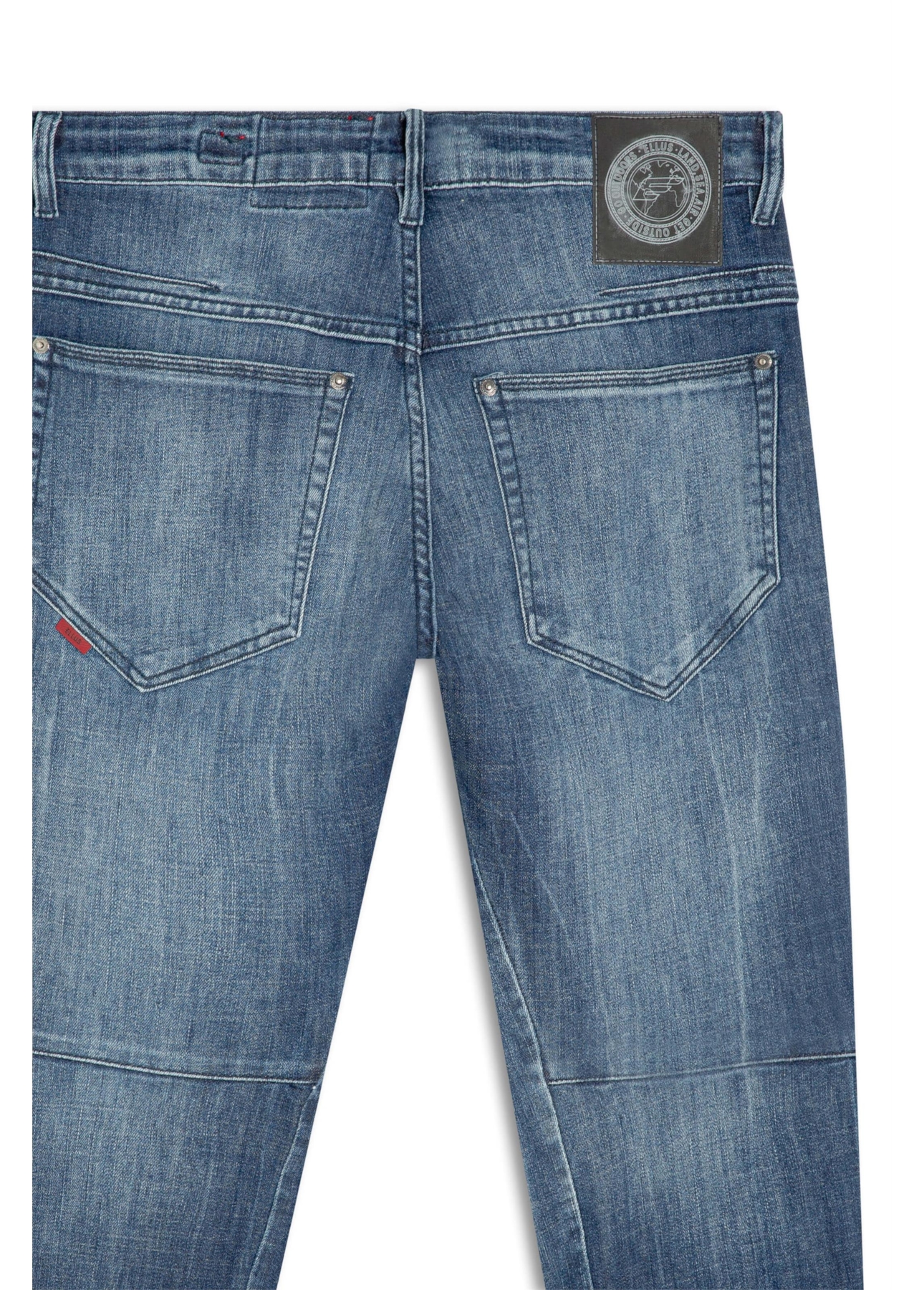 Calça Jeans Visco Indigo Elastic Motorcycle Lav. Escuro C/ Tie Dye