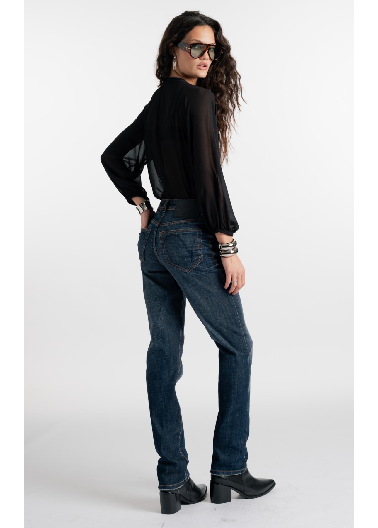 Calça Jeans Visco Indigo Elastic (Skinny) Filigrana Lav.Escuro C/ Matiz+3d