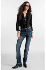 Calça Jeans Visco Indigo Elastic (Skinny) Filigrana Lav.Escuro C/ Matiz+3d