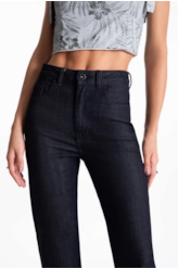 Calça Jeans Visco Indigo Reta Amaciado Com Resina
