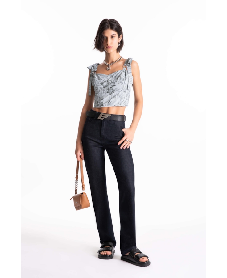 Calça Jeans Visco Indigo Reta Amaciado Com Resina