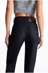 Calça Jeans Visco Indigo Reta Amaciado Com Resina