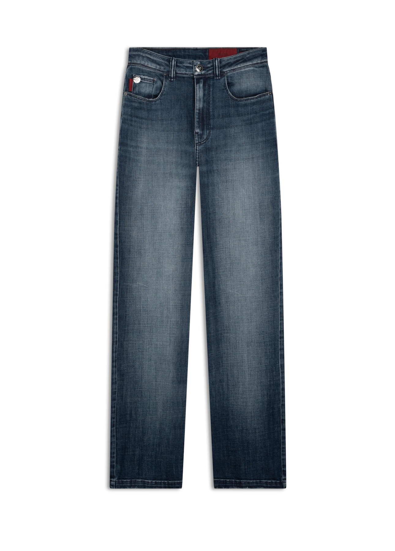 Calça Jeans Visco Indigo Reta Amaciado Com Resina