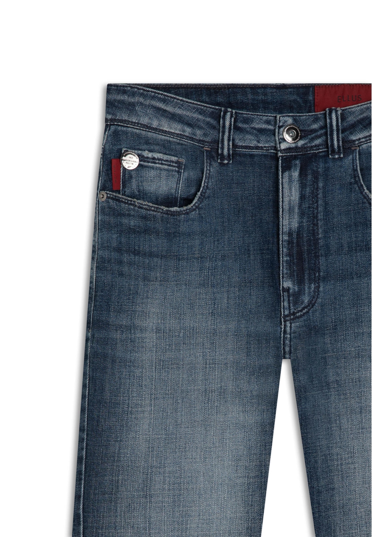 Calça Jeans Visco Indigo Reta Amaciado Com Resina