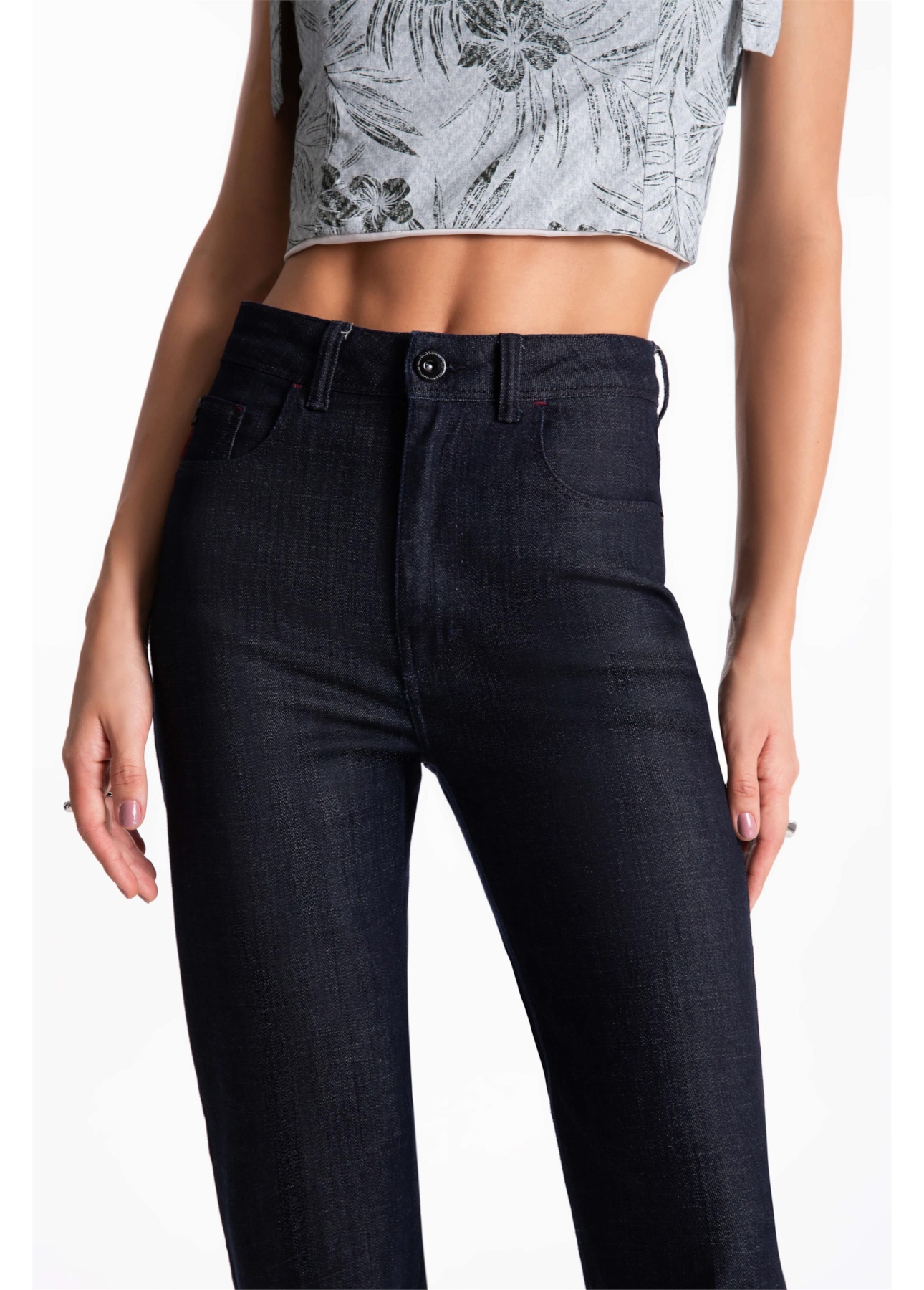 Calça Jeans Visco Indigo Reta Amaciado Com Resina