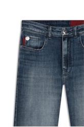 Calça Jeans Visco Indigo Reta Amaciado Com Resina