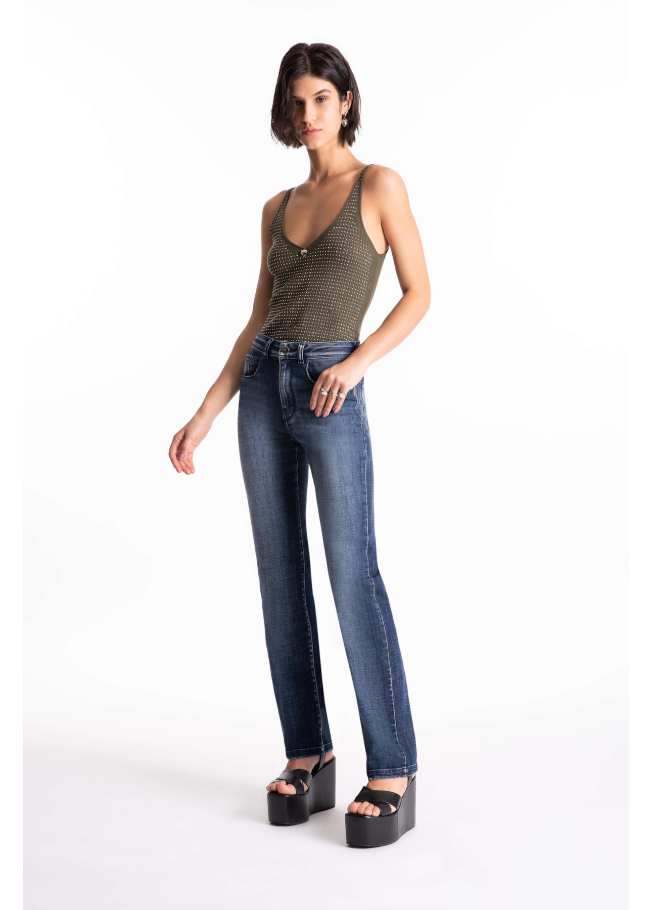 Calça Jeans Visco Indigo Reta Lav.Escuro