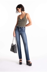 Calça Jeans Visco Indigo Reta Lav.Escuro