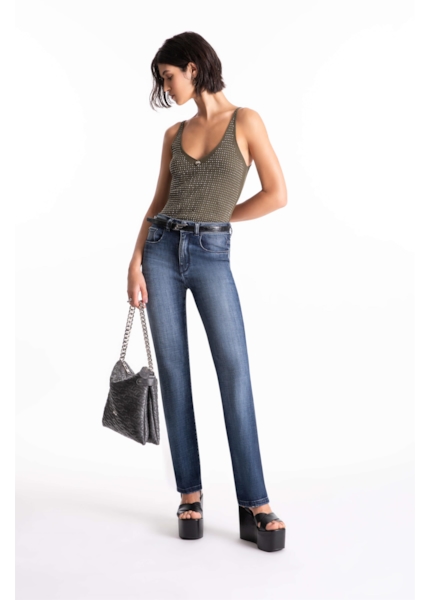 Calça Jeans Visco Indigo Reta Lav.Escuro