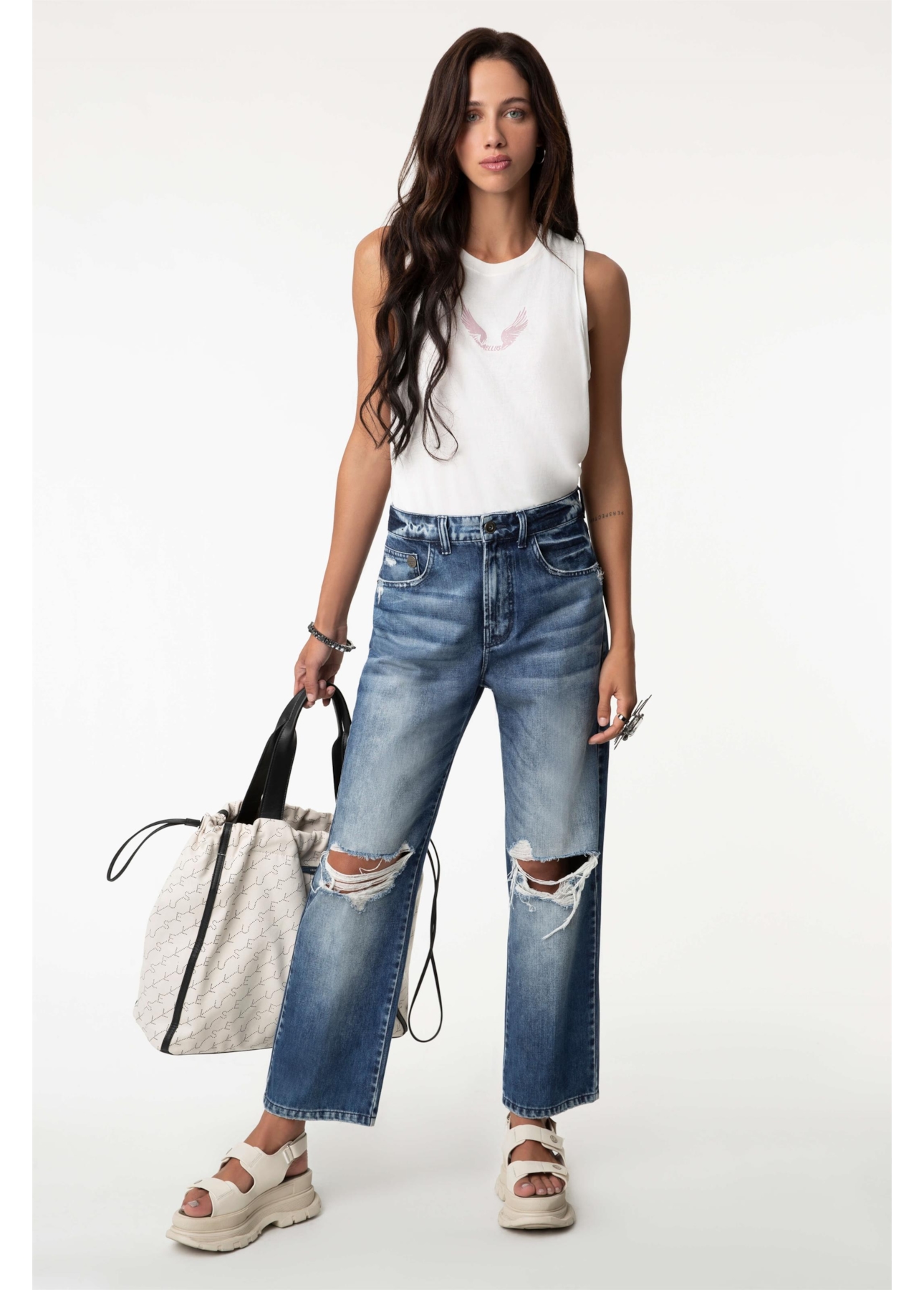 Calça Jeans Vulcan Slouch Lav.Medio C/ Rebolo