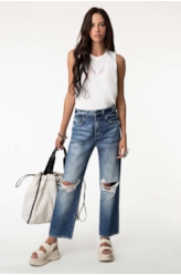 Calça Jeans Vulcan Slouch Lav.Medio C/ Rebolo