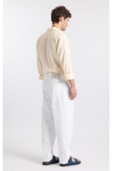 Calça Jeans White Denim Baggy Filigrana Branco