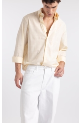 Calça Jeans White Denim Baggy Filigrana Branco