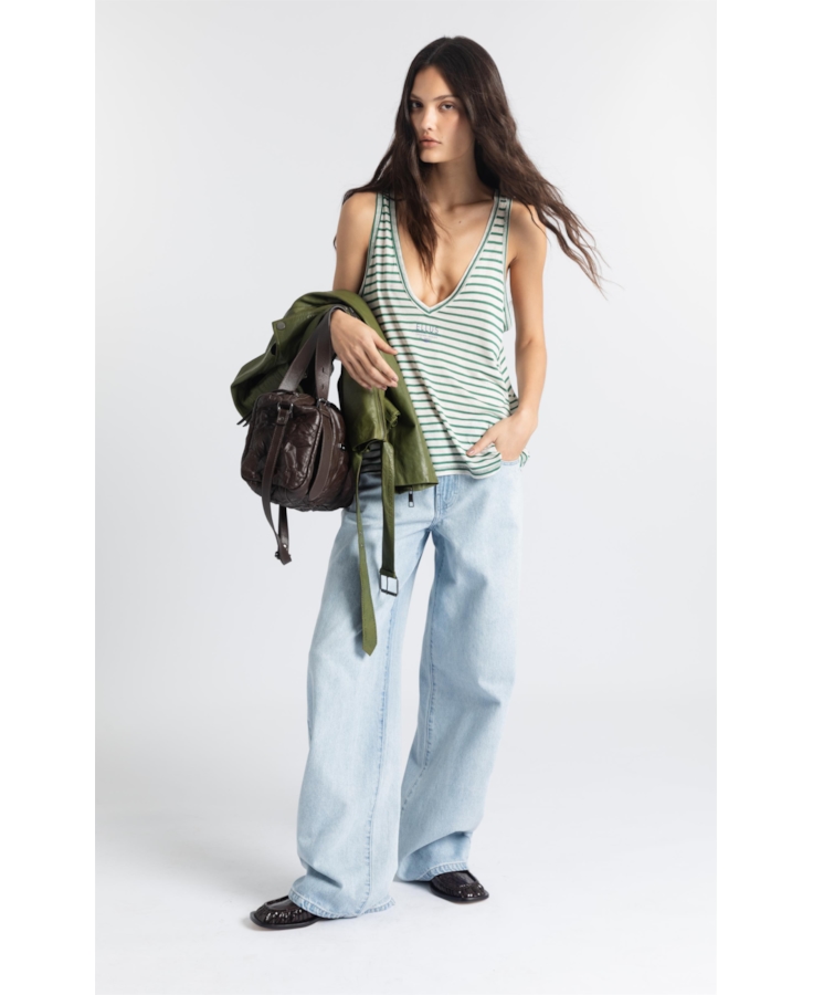 Calça Jeans  Wide Lav.Gisele Claro Total
