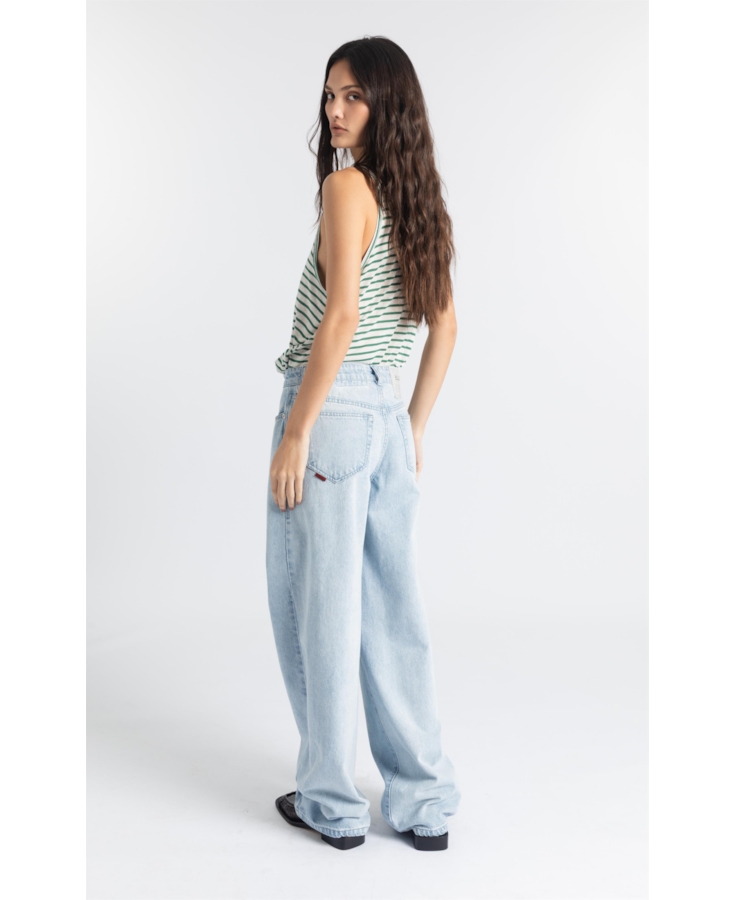 Calça Jeans  Wide Lav.Gisele Claro Total